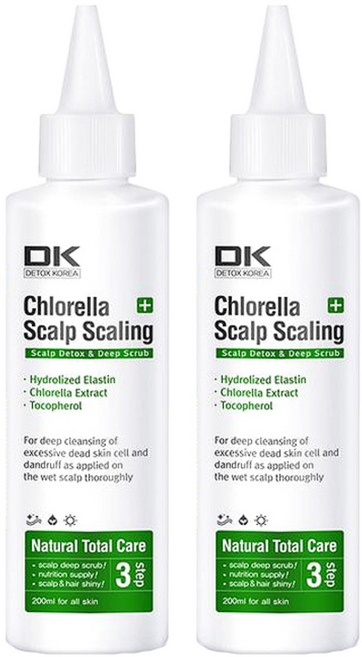 디케이 클로렐라 두피 스케일링 스크럽, 200ml, 2개