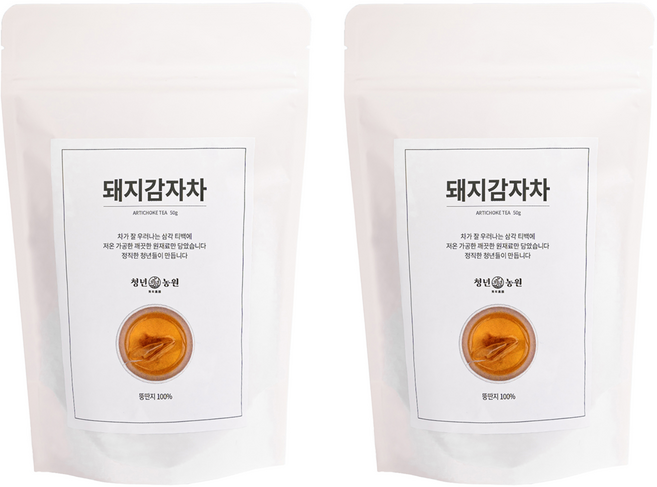 청년농원 저온가공 돼지감자차 삼각티백, 1g, 50개입, 2개