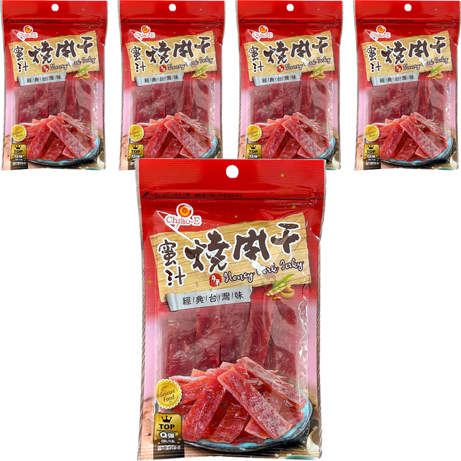 Chiao-E 巧益 蜜汁燒肉乾, 100g, 5包