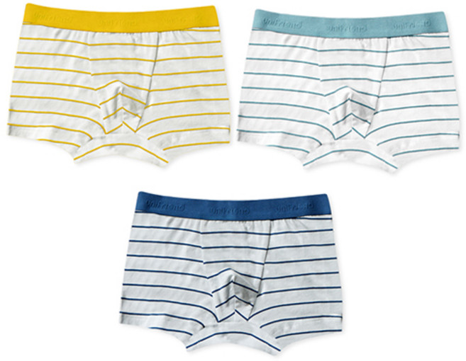 유니프랜드 남아용 스트라이프 아웃밴드 드로즈 3종세트