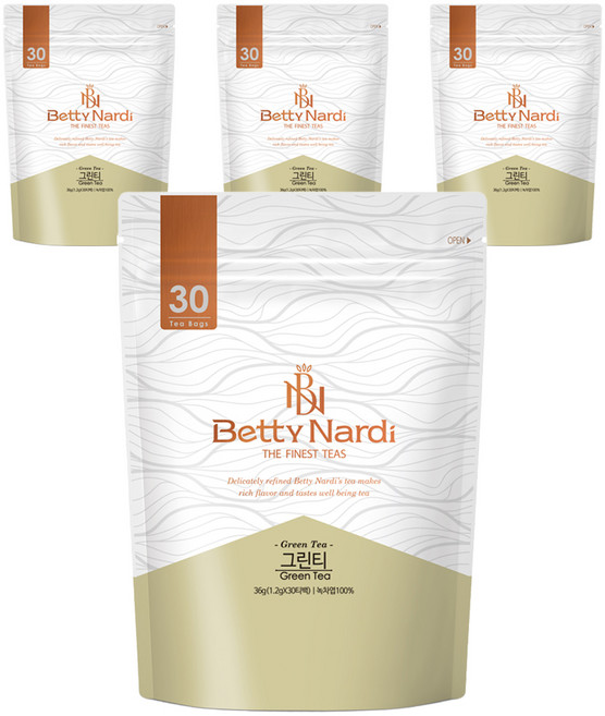 베티나르디 녹차 삼각티백, 1.2g, 30개입, 4개