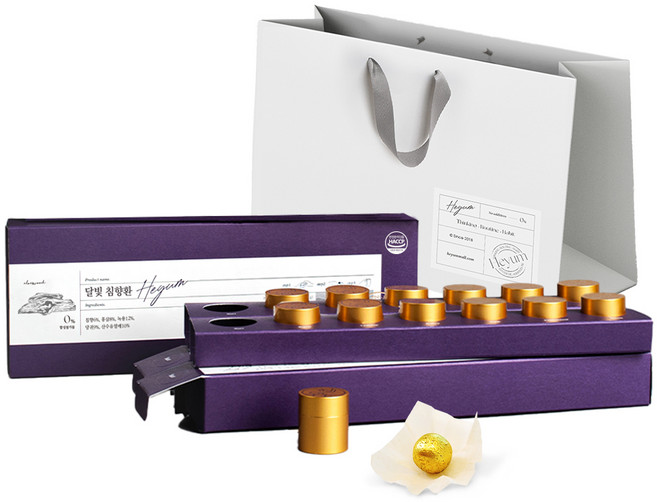 혜윰 달빛 침향환 14환 + 쇼핑백, 56g, 1개