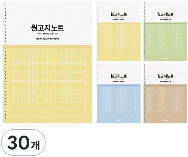 펜피아 2000 스프링 원고지노트, 랜덤발송, 30개