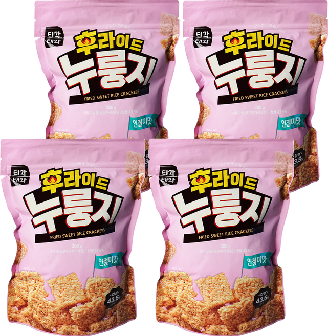 TigakTaegak 炒鍋巴餅乾 韓國傳統年糕風味, 200g, 4個