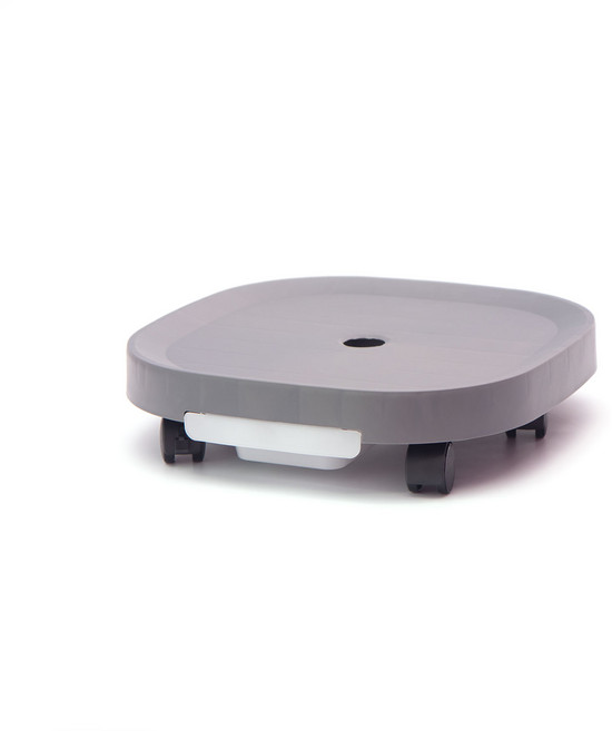 네이처안 이동식 물받이 화분 받침대 사각, 그레이, 1개