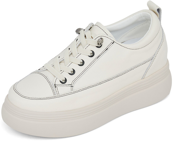 J SHOE 天然牛皮厚底增高運動鞋 5.5cm