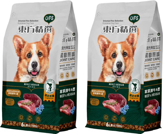 Oriental Fine Selection 東方精選 成犬/老犬機能性狗食, 關節照護, 2.72kg, 2袋