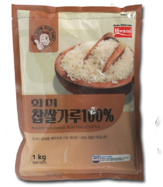 화미_찹쌀가루100%(국산/면세), 1kg, 1개
