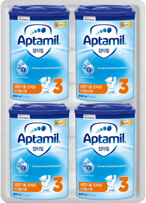 압타밀 프로누트라 어드밴스 HMO 분유 3단계, 800g, 4개