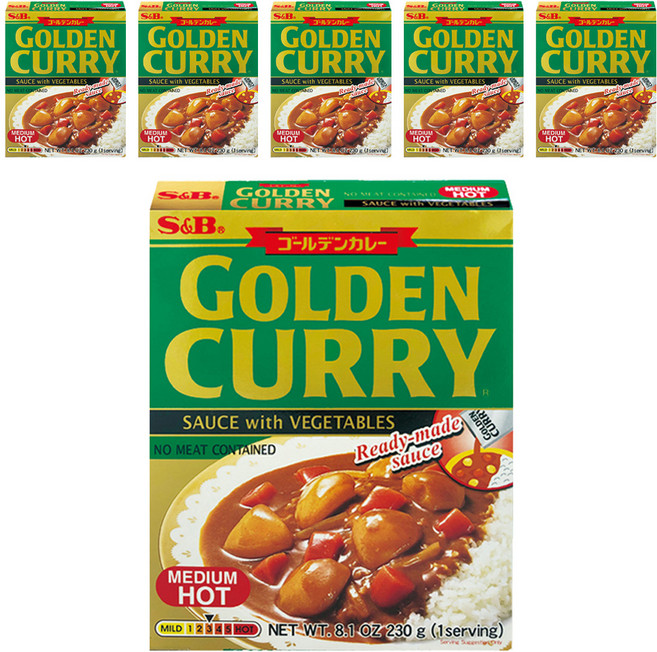 에스앤비 골든카레소스 위드 베지터블 중간 매운맛, 230g, 6개