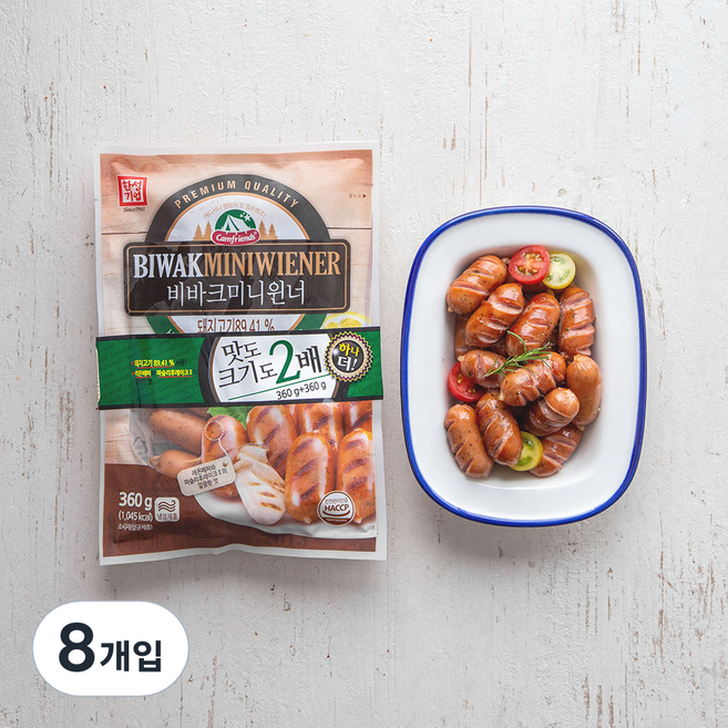 한성기업 비바크 미니윈너 비엔나 소시지, 360g, 8개입