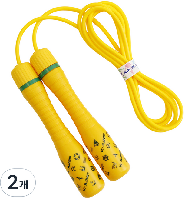 김수열줄넘기 뉴롱키 K jump 어린이 줄넘기 SY-004, 노랑, 2개