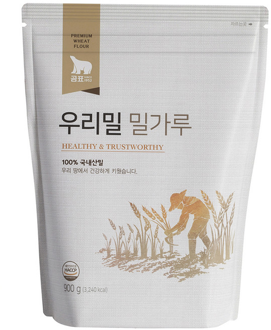 곰표 우리밀 밀가루, 900g, 1개