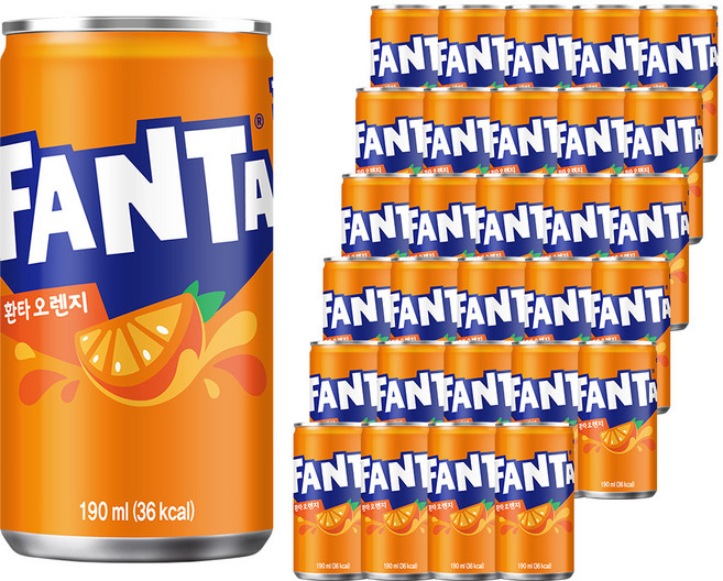 환타 오렌지 탄산음료, 190ml, 30개