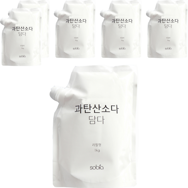 소비아 과탄산소다 담다 세제, 6개, 1kg