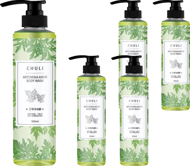 Chuli 初梨 平安艾草沐浴露, 500ml, 5瓶