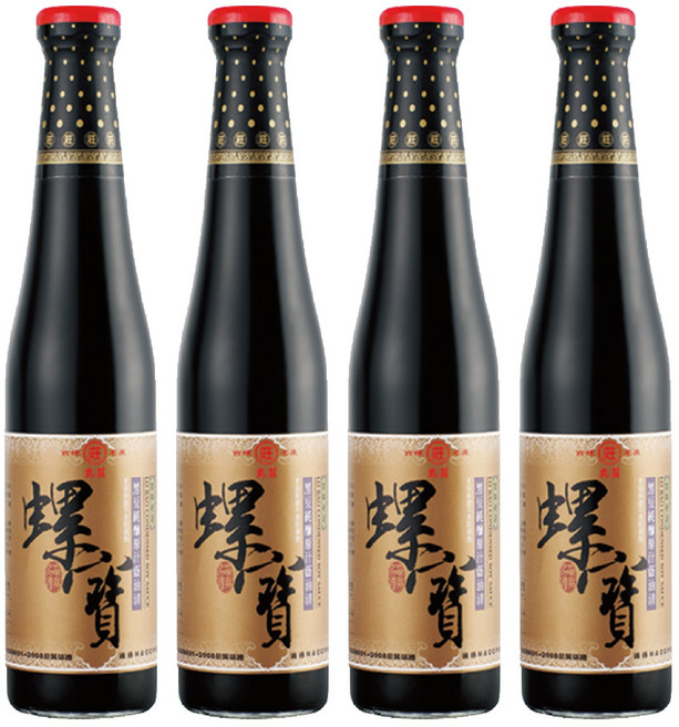 丸莊醬油 黑豆螺寶蔭油清, 420ml, 4瓶