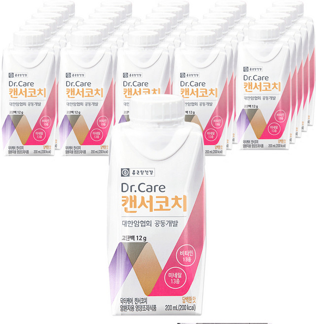 종근당건강 닥터케어 캔서코치 암환자 영양식, 200ml, 36개