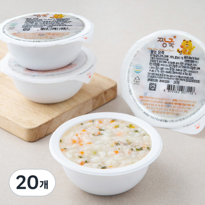 짱죽 웰빙죽 쌀눈 닭죽 (냉장), 200g, 20개