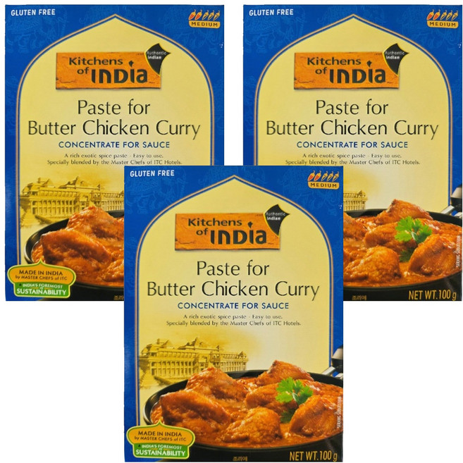 키친오브인디아 버터 치킨 커리 페이스트, 100g, 3개