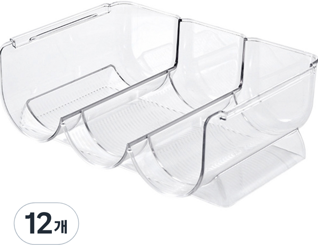 앙플러스 다용도 텀블러 보관대, 투명, 12개