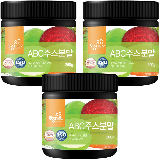 토종마을 국산 ABC주스분말, 3개, 200g