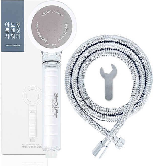 아토젯 클렌징 샤워기 + 샤워호스 1.5m, 1세트