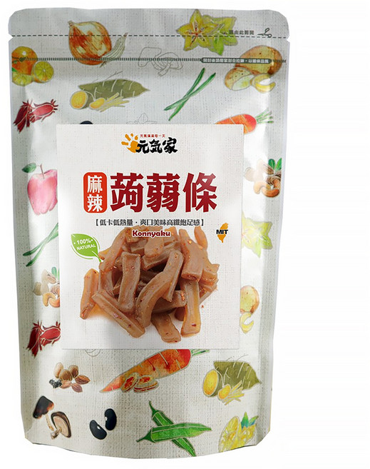 元氣家 高纖麻辣蒟蒻條, 200g, 1包