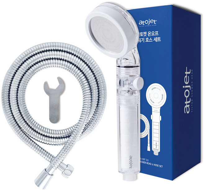 아토젯 온오프 필터 샤워기 + 샤워호스 1.5m, 1개