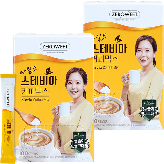 스테비아스위트 마일드 커피믹스, 9.6g, 100개입, 2개