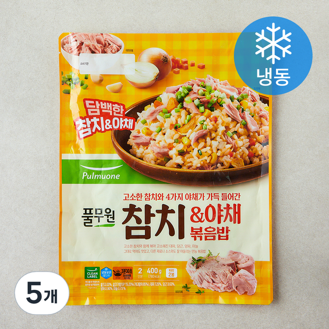 풀무원 참치 & 야채 볶음밥 2개입 (냉동), 400g, 5개