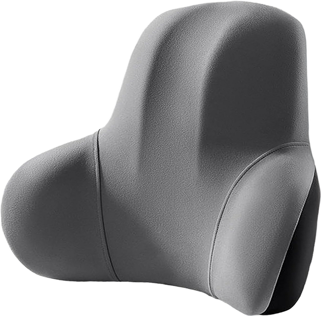 半島良品 記憶棉減壓護腰墊辦公室/車用靠墊, 灰色