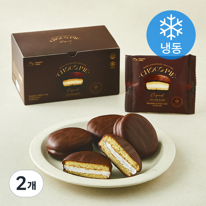 맘스케이크 수제초코파이 오리지널 5개입 (냉동), 150g, 2개