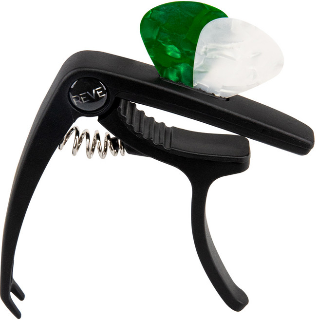 레브악기 프리미엄 멀티 기타카포 RGC-04 + 피크 2개 세트, 1세트