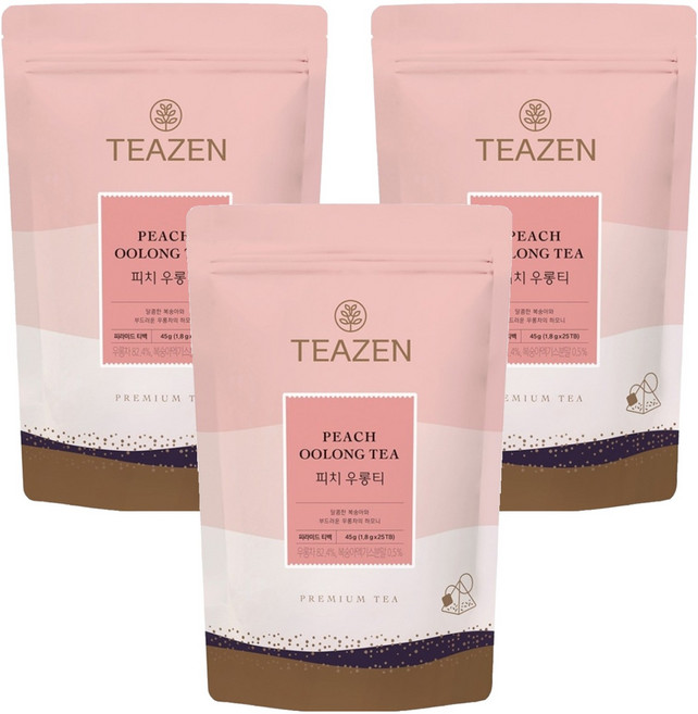 티젠 피치 우롱티 삼각티백, 1.8g, 25개입, 3개