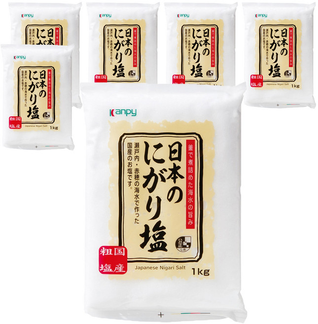 Kanpy 加藤產業 加藤海鹽, 1kg, 6包