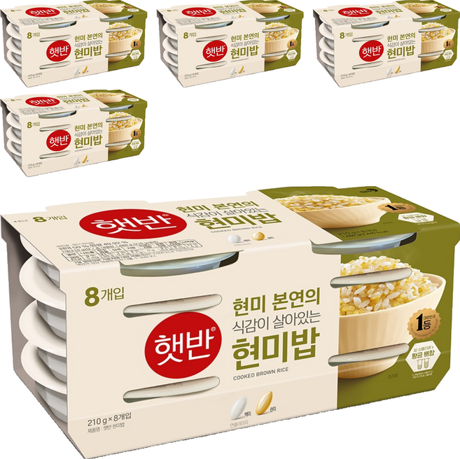 햇반 현미밥, 210g, 40개