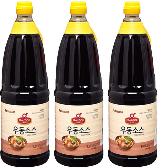 쉐프원 우동소스, 1.68L, 3개