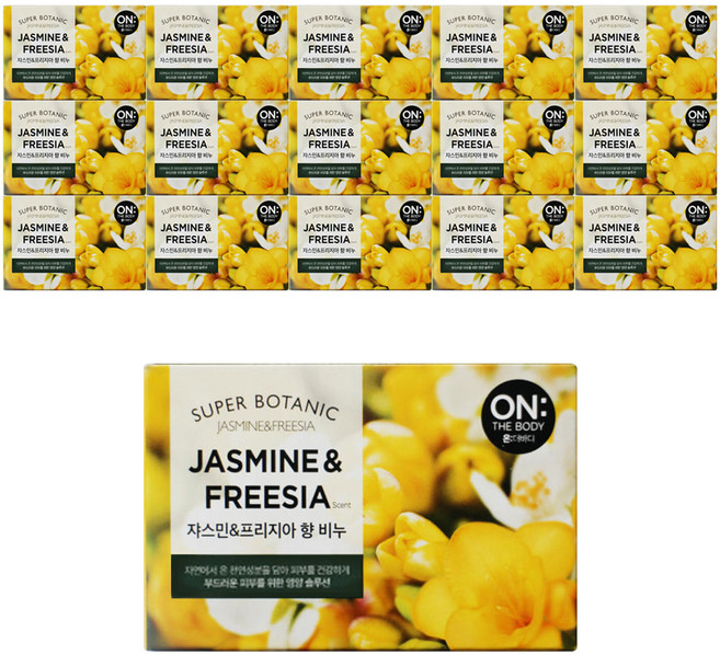 온더바디 수퍼보타닉 비누 쟈스민 앤드 프리지아향, 80g, 16개입