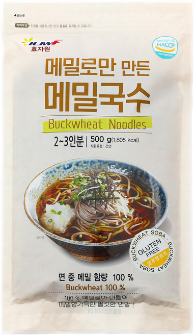 효자원 메밀로만 만든 메밀국수, 500g, 1개