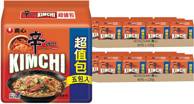 NONGSHIM 農心 辛拉麵 辛辣白菜風味拉麵 120g, 80包