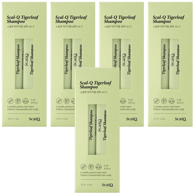 스칼큐 타이거립 기능성 샴푸 스틱 허브 시트러스향, 50ml, 5개