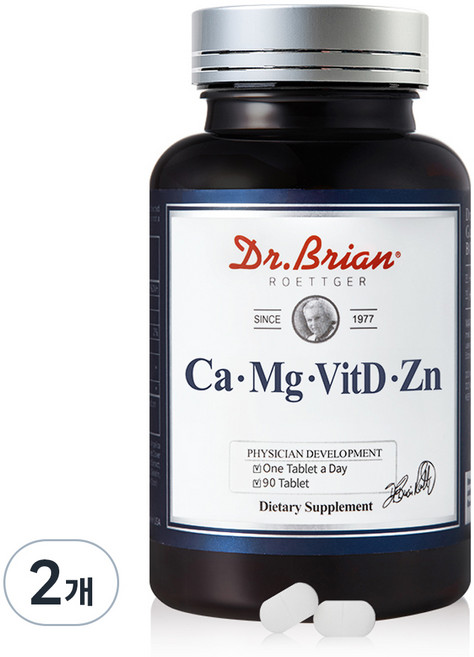 닥터브라이언 칼슘 마그네슘 비타민D 아연 영양제, 90정, 2개