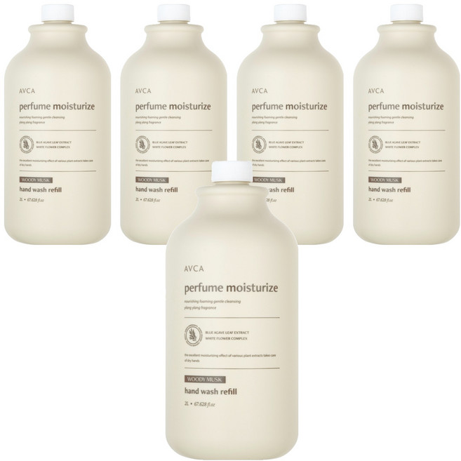 아브카 퍼퓸 핸드워시 대용량 리필 우디 머스크, 2L, 5개