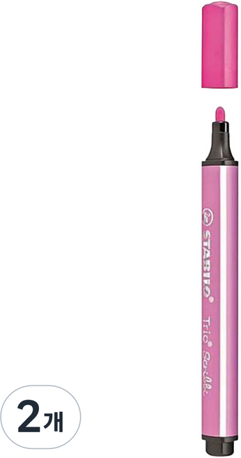 스타빌로 트리오 스크리비 유아용 사인펜, 핑크, 2개
