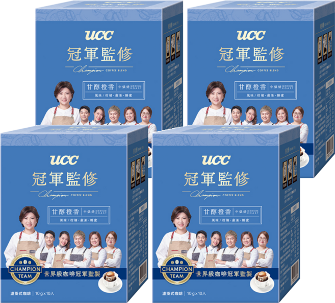 ucc 冠軍監修甘醇橙香濾掛式咖啡, 10g, 10包, 4盒