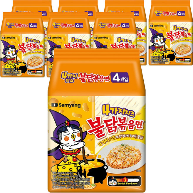 불닭볶음면 4가지 치즈 145g, 32개