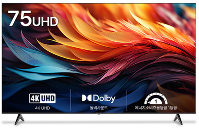 필립스 4K UHD LED TV, 190cm(75인치), 75PUN5130, 스탠드형, 방문설치