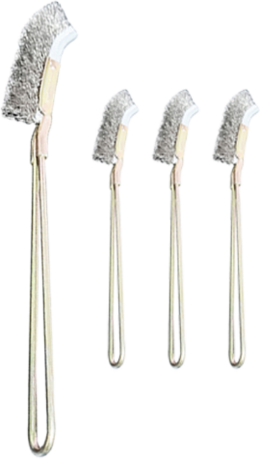 월드크린 곡선형 스텐 브러쉬, 혼합색상, 4개