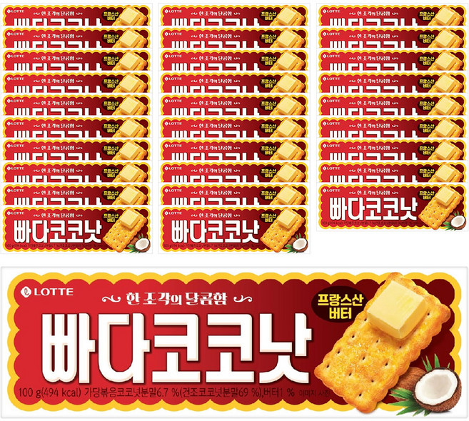 빠다코코낫 단품, 100g, 30개